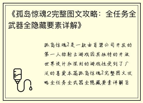 《孤岛惊魂2完整图文攻略：全任务全武器全隐藏要素详解》